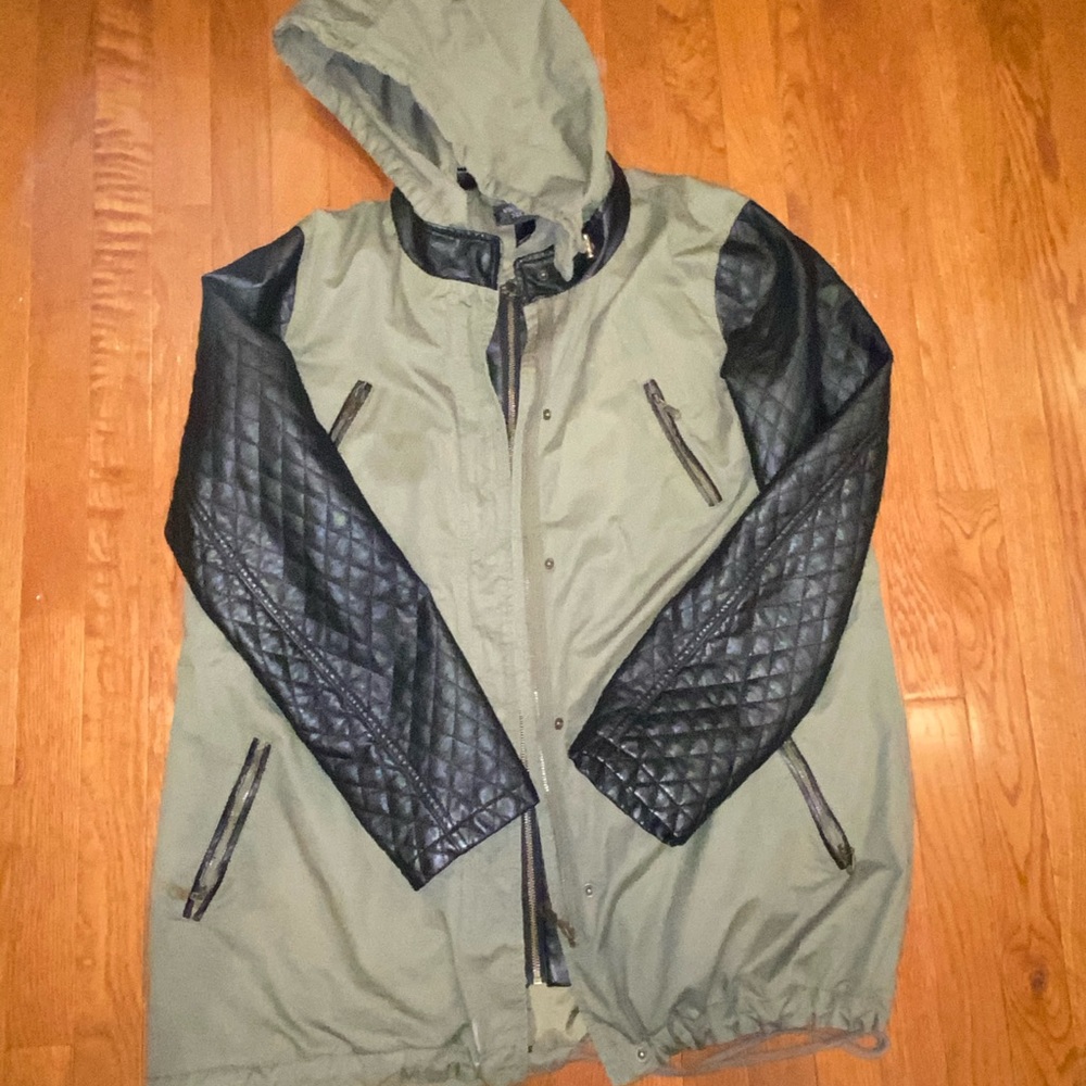 Victoria’s Secret Layered Parka Jacket Cargo Green